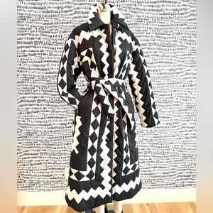 Sea New York Fall ‘21 Helena Quilt Coat in Black and White Size Small
